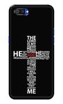 NalamiCases® Jesus Christ Word Cloud Cross Shape Back Cover Case for Realme C2 / Oppo A1K, RMX1941, CPH1923 Back Cover -(V3) DNL2024