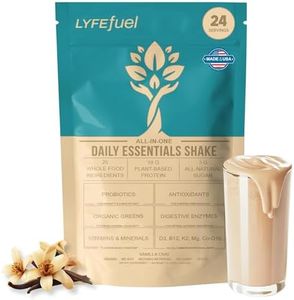 All-in-One Meal Replacement Powder by LyfeFuel - Low Carb Keto Superfood Shake - Plant Based Protein, 50+ Organic Greens (Vanilla, 24 Vegan Meals)