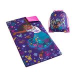 Disney Encanto Sleepover Slumber Set, Cozy Sleeping Bag with Encanto Sling for Easy Travel