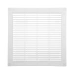 Vent Systems 300 x 300 mm / 12'' x 12'' Inch White Soffit Vent Cover - Flat Square Air Vent Louver - Grille Cover - Built-in Insect Screen - HVAC Vents for Bathroom, Home Office, Kitchen