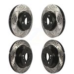 Front Rear Coated Drilled Slotted Disc Brake Rotors Kit For Mercedes-Benz E350 E400 With 322mm Diameter Rotor KD-100327