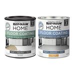 Rust-Oleum 367591 Home Interior Floor Coating Kit, Matte Ultra White 32 Fl Oz (Pack of 2)