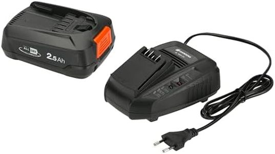 Gardena Starter-Kit P4A PBA 18V/45 2,5 Ah + AL 1830 CV: Das Starter-Kit beinhaltet das Gardena Schnell-Ladegerät AL 1830 CV und einen 2,5 Ah Gardena Power for All Akku PBA 18V/45 (14906-20)