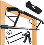 NIKHEDONIA Doorway Pull Up Bar with Foldable Design | No Drilling Needed | Includes TRX/Suspension Bands with Resistance Bands and Hand Grip Strengthener/Forearm Strengthener | Perfect for Doorframes