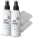 SO Anti Fog Spray for Swimming Goggles and Lenses – 2 x 120ml Glasses Lens Cleaner Twin Pack, Versatile Anti Fog Spray for Glasses, Suitable for All Lenses- Includes 2X Microfibre Cloth