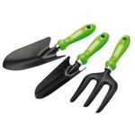 Draper 3 Piece Carbon Steel Hand Tools Set | Garden Fork, Trowel and Transplanting Trowel | 83972