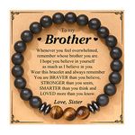 PINKDODO Gift for Brother Gifts from Sister Older Brother, Big Brother Little Brother Gift, Brother Bracelet Birthday Valentines Day Christmas Graduation Gifts for Brother