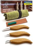 BeaverCraft Wood Carving Kit S15 Wood Whittling Kit for Beginners Kids - Wood Carving Knife Set Whittling Knife Wood Carving Knives Carving Tools