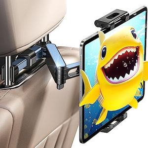 LISEN iPad Car Holder Back Seat - Road Trip Must Haves Tablet Holder for Car Headrest, Tablet iPad Car Mount Car Accessories for Kids Fits All 4.7-12.9" Devices