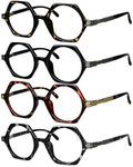 Eyekepper 4 Packing Vintage Design Glasses for Women Reading - Retro Reading Eyeglasses Small Lens Readers Men