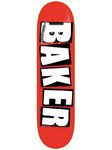 Baker Red-White Brand Logo 8.125 Inches Skateboard Deck (Default , Red)