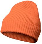 NORTHWIND Ribbed Winter Cap for Men, Winter Cap for Women, Beanie Cap for Men, Woolen Cap for Men, Woolen Cap for Women, Beanie Cap for Women, Winter wear (Bright Orange)