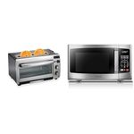 Hamilton Beach 2-in-1 Countertop Oven and Toaster (31156) + TOSHIBA ML-EM25P(SS)/CA Microwave Oven (0.9 Cu Ft/900W)