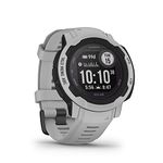Garmin Instinct 2 SOLAR, Rugged GPS Smartwatch, Built-in Sports Apps and Health Monitoring, Solar Charging and Ultratough Design Features, Mist Grey (Renewed)
