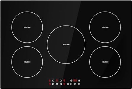 Davivy 30 Inch Induction Cooktop,5 Burners Built-in Induction Cooktop,Induction Stove Top - 9 Heating Level,Child Safety Lock,Sensor Touch Control,Timer, 220~240V, 9300W