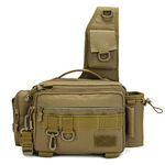 Nylon Waist Pack Fanny Bag for Men Women Outdoor Travel Tactical Sports Camping Hiking Hunting Fishing Belt Bum Pouch Khaki