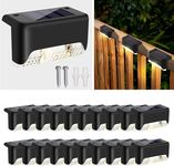 TECH LOGO ELECTRONICS Diwali Outdoor Solar Lights Waterproof Balcony Decor Light Garden lamp Home Stair Step Lights Balcony Led Solar Powered Lights, Warm Yelow (12)