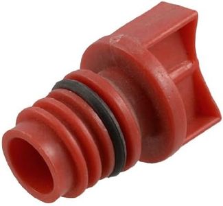 sourcing map Tapones de aceite de diámetro hilo rojo de plástico de 18 mm vivienda masculinos para compresor de aire