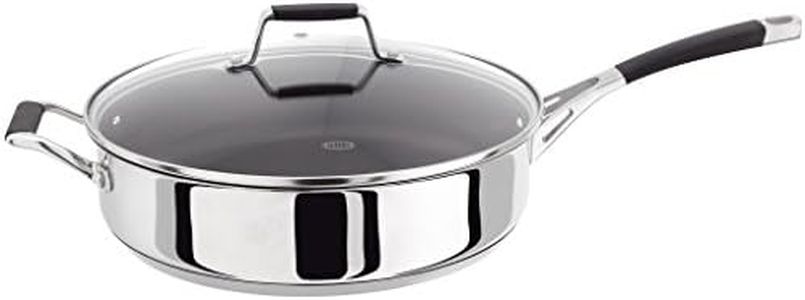 Stellar Horwood S524 28cm Saute Pan, Non-Stick, Stainless Steel, Silver