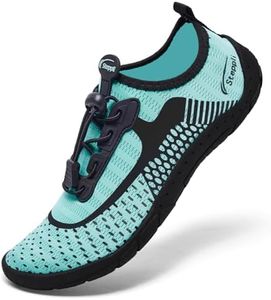 Steppli Aqua Swimming Water Shoes Beach Swim Pool Weitsuit Lightweight Shoes for Men Women Turquoise EU39=UK6.5