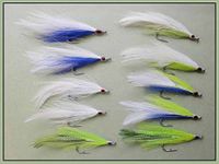 Bass Fishing Flies, 10 Pack of Mixed Deceivers, Size 2/0, Saltwater Fishing Fly