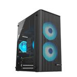 Ant Value Acrylic Vm10 Mid-Tower Computer Case/Gaming Cabinet - Black Support M-ATX,Itx, Pre-Installed 2 Front Rainbow Fans