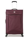 Delsey Paris Banjul Denier 78 Cms Large Check-in Polyester Soft-Sided 4 Rotation Spinner Wheels Suitcase/Luggage/Trolley Bag for Travel- Purple