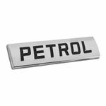 Printemporio Petrol Sticker for Car Fuel Lid, Waterproof, Self-Adhesive, Non-Rusting, Cars and Bike, Auto 3D Black & Silver Chrome Emblem Logo, Petrol Badge, Petrol, Diesel, Fuel lid Cover, Fuel lid