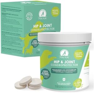 MAIKAI Condroprotector para Perros Razas Grandes y Gigantes- 120 Comprimidos - Articulaciones y Antiinflamatorios - Alta Concentración Glucosamina, Condroitina MSM y Acido Hialurónico