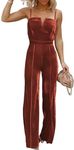 BLENCOT Sleeveless Velvet Jumpsuits