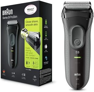 BRAUN Series 3 ProSkin 3000s Rechargeable Electric Shaver for Men's, Black