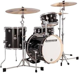 Ludwig Breakbeats 2022 By Questlove 4-piece Shell Pack with Snare Drum - Black Sparkle