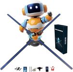 3d Hologram Fan, 22" Holographic Video Advertising Projector Screwless Led Lights 2000*1356px Resolution 768 Pcs Hd Led With App+Wifi+Remote Control+ Bluetooth For Bar, Shop, Halloween, Christmas