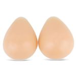 FESVINA Silicone Breast Forms Teardrop Crossdresser Fake Boobs Enhancer Mastectomy Bra Inserts Pads- A- 300g/pair