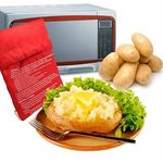 Multifunction Microwave Bag Microwave Oven Cooking Potato Sweet Potato Corn Tortillas maiskool Pressing Baking Tool, Cooker Potato 8 Minutes Fast Reusable Washable (Pack of 3)