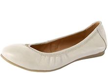 Alpine Swiss Womens Vera Ballet Flats European Made Leather Shoes Cream 5 M US