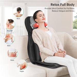 Snailax Full Body Massage Chair Pad – Heated Back and Seat Massager