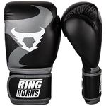 Ringhorns, Charger Boxing Gloves, Unisex Adult, 16 Oz, Black