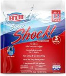 HTH 52026 Super Shock Treatment Swimming Pool Chlorine Cleaner, 1 lb (Pack of 12)