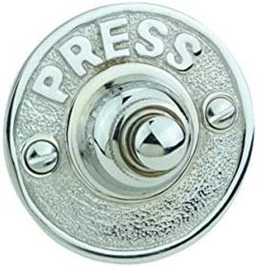 Door Bell Chrome Embossed Press Round Bell | Renovator's Supply
