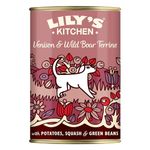 Lily's Kitchen Made with Natural Ingredients Adult Wet Dog Food Tin Venison & Wild Boar Terrine 6 x 400g