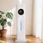 Lacidoll Humidifier for Bedroom,8L Humidifiers for Large Room,Whole House Humidifier Top Fill,Ultrasonic Cool Mist Humidifier with Essential Oil Diffuser, 360° Nozzle, Humidity Control,12H Timer,White
