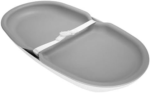 Ubbi Baby Changing Pad, Easy to Clean with Detachable Base, Lightweight, Waterproof Foam, Includes Safety Strap and Non-Skid Feet, Gray