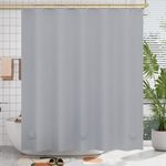 Amazer Shower Curtain, 72" x 72" Grey EVA 8G Mildew Resistant Thick Bathroom Shower Curtains Non-Toxic No Chemical Odor Eco-Friendly with Heavy Duty Clear Stones and Rustproof Grommets Holes