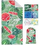 Kitchown Microfiber Beach Towels Quick Dry Lightweight Sand Free Large Beach Towel for Women Men Children Travel Swimming Gym Sports Summer Vacation Gifts (71''*32'') 2024 New(Watermelon)