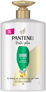 Pantene Nutri-Plex Acondicionador, Pro-V De Pantene Suave Y Liso, Doble De Nutrientes Con 1 Solo Uso, 1000ML