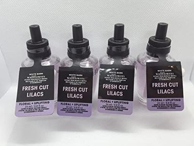 Bath & Body Works 4 Pack Fresh Cut Lilacs WallFlower Fragrance Refill 0.8 Oz