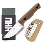 KHU Mini Fixed Blade Knife edc pocket knife Hunting Knife Survival Knife Camping Knife 440C Steel G10 Handle, Outdoor Camping Accessories Camping Gear With Kydex Sheath - 26A