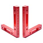 90 Degree Positioning Squares Aluminium-Alloy - Right Angle Clamps, 2 Pcs L-Type Corner clamp Tool for Picture Frame Box Cabinets Drawers(4.7"*4.7")