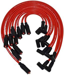 A-Team Performance - Silicone Spark Plug Wires Set LT1 LT4 Optispark - Compatible with GM Chevy Chevrolet Pontiac Z28 Camaro Corvette Firebird Impala Caprice 1992-1997 5.7L 4.3L - Red 8mm